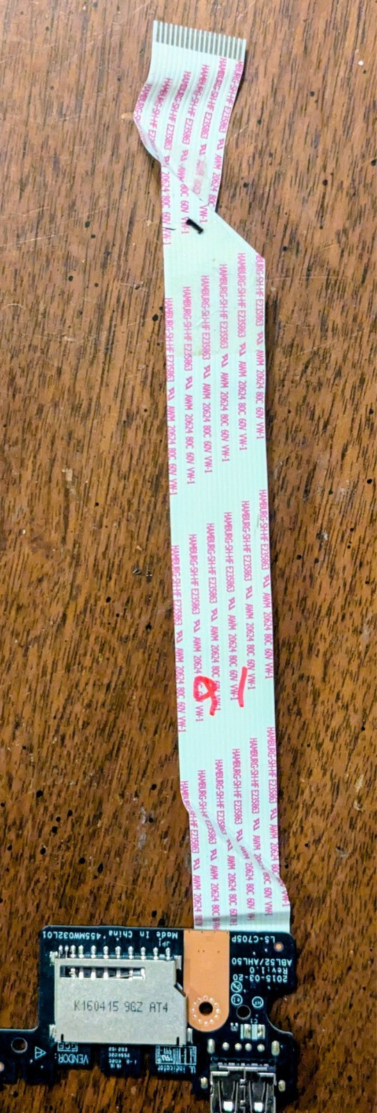 HP 15.6" 15-af075nr Genuine USB Port Card Reader Board w/ Cable LS-C705P GLP*