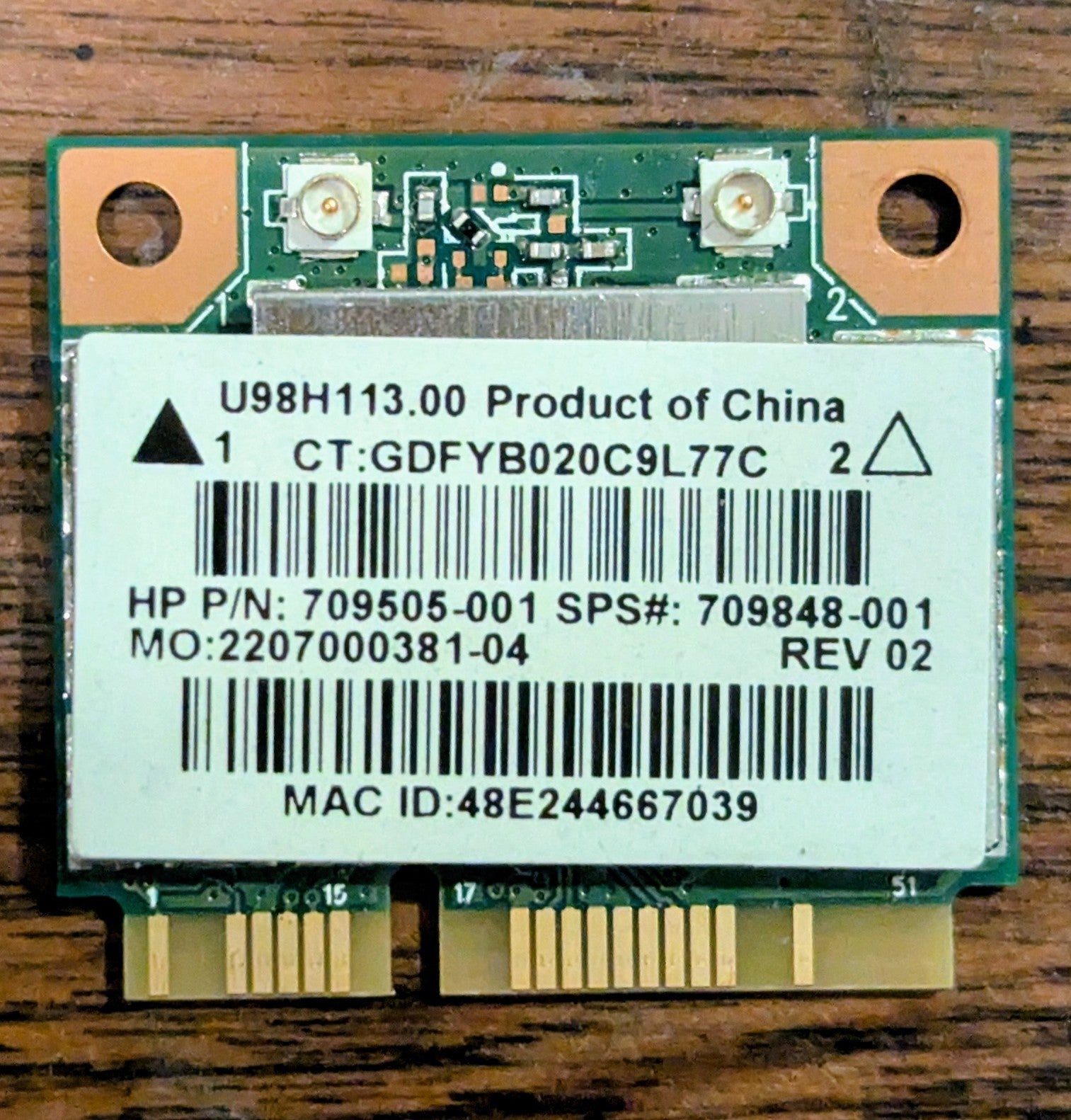 👍REALTEK RTL8188EE WIRELESS-N 802.11BGN WIFI CARD ~ HP 15-R210DX 709505-001 OEM