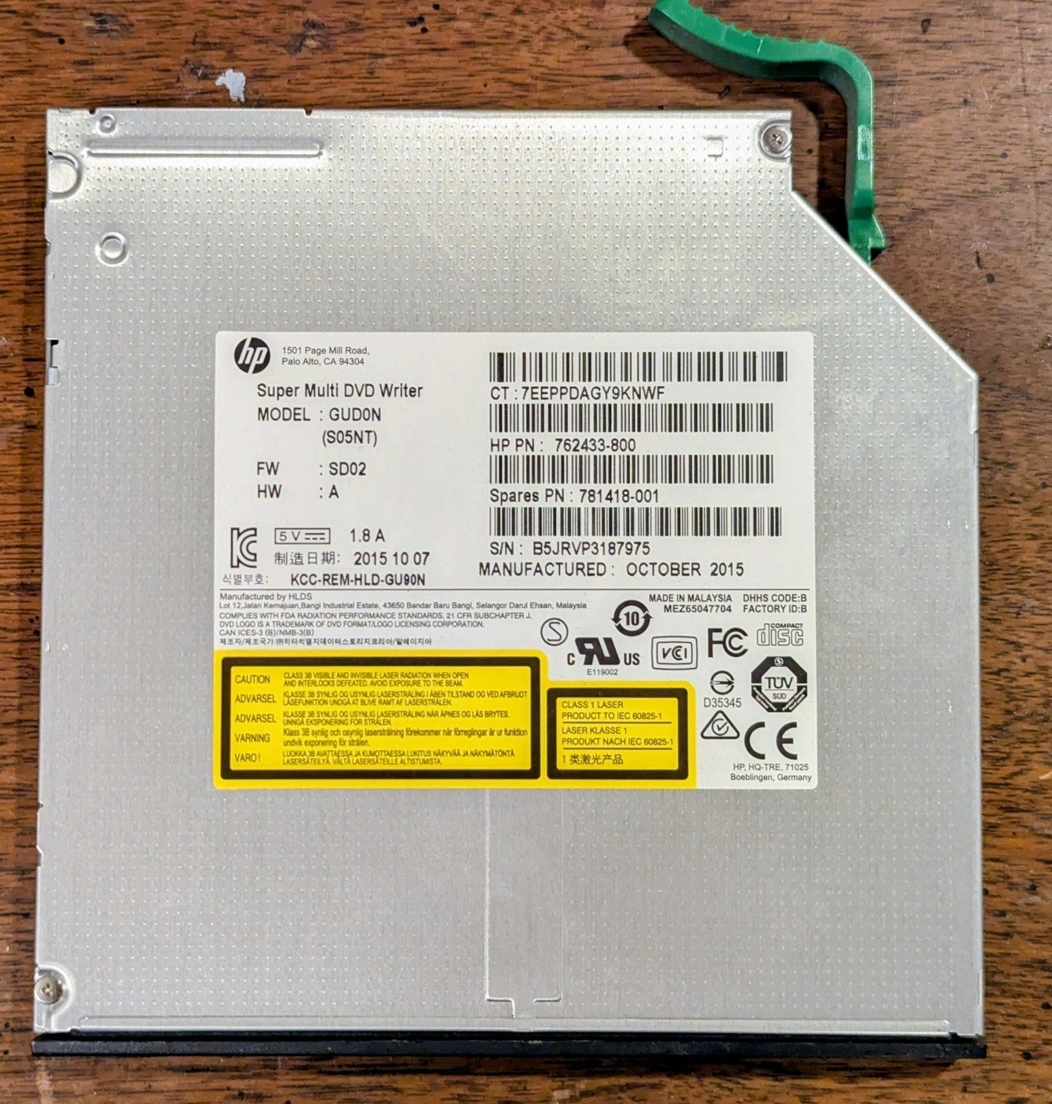 HP Elitedesk 800 Super Multi DVD Writer Optical Drive 657958-001 GTB0N (S05JH)