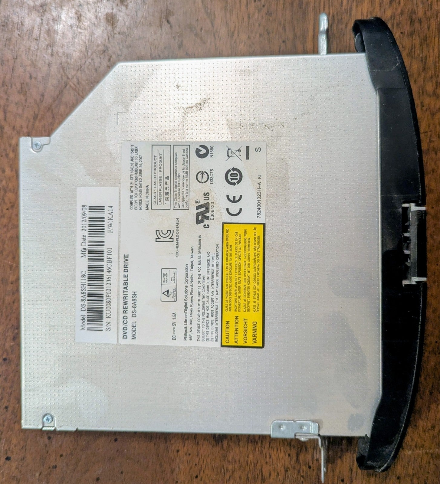 Lenovo DVD CD Rewritable Drive DS-8A9SH53C for Laptop