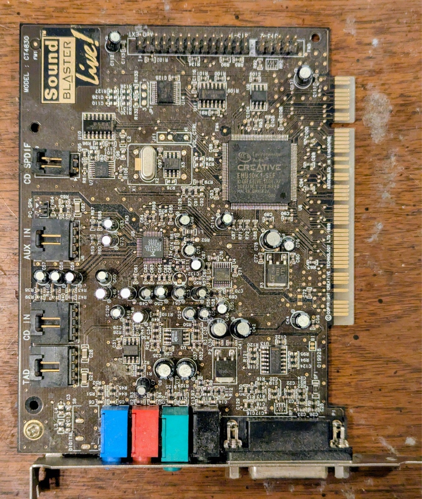 Vintage Creative Labs Sound Blaster Live! CT4670 sound card PCI ISA912