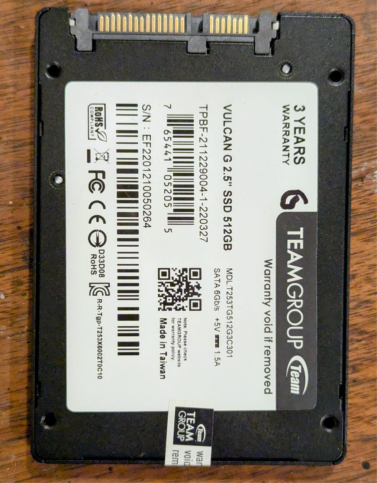 Team Group T-Force Vulcan G 512 GB, 2.5 inch Internal SSD - T253TG512G3C301