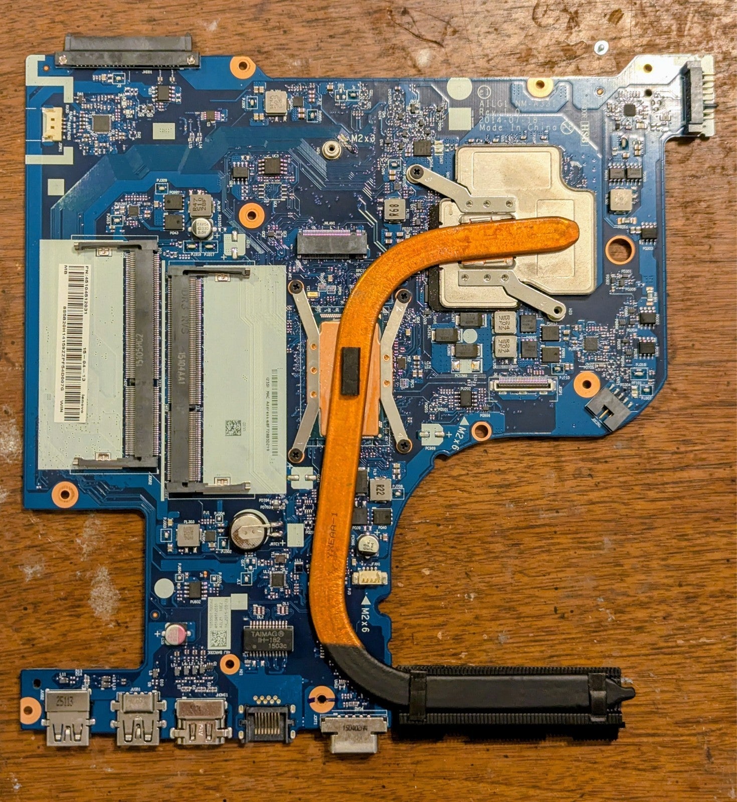 Lenovo Laptop Motherboard G70-80 with 3805U CPU AILG1 NM-A331 5B20H70708