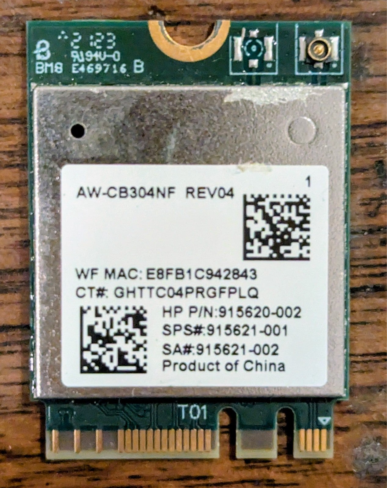 HP ProBook 440 G7 14" Genuine Laptop Wireless WiFi Card RTL8822CE L44431-002