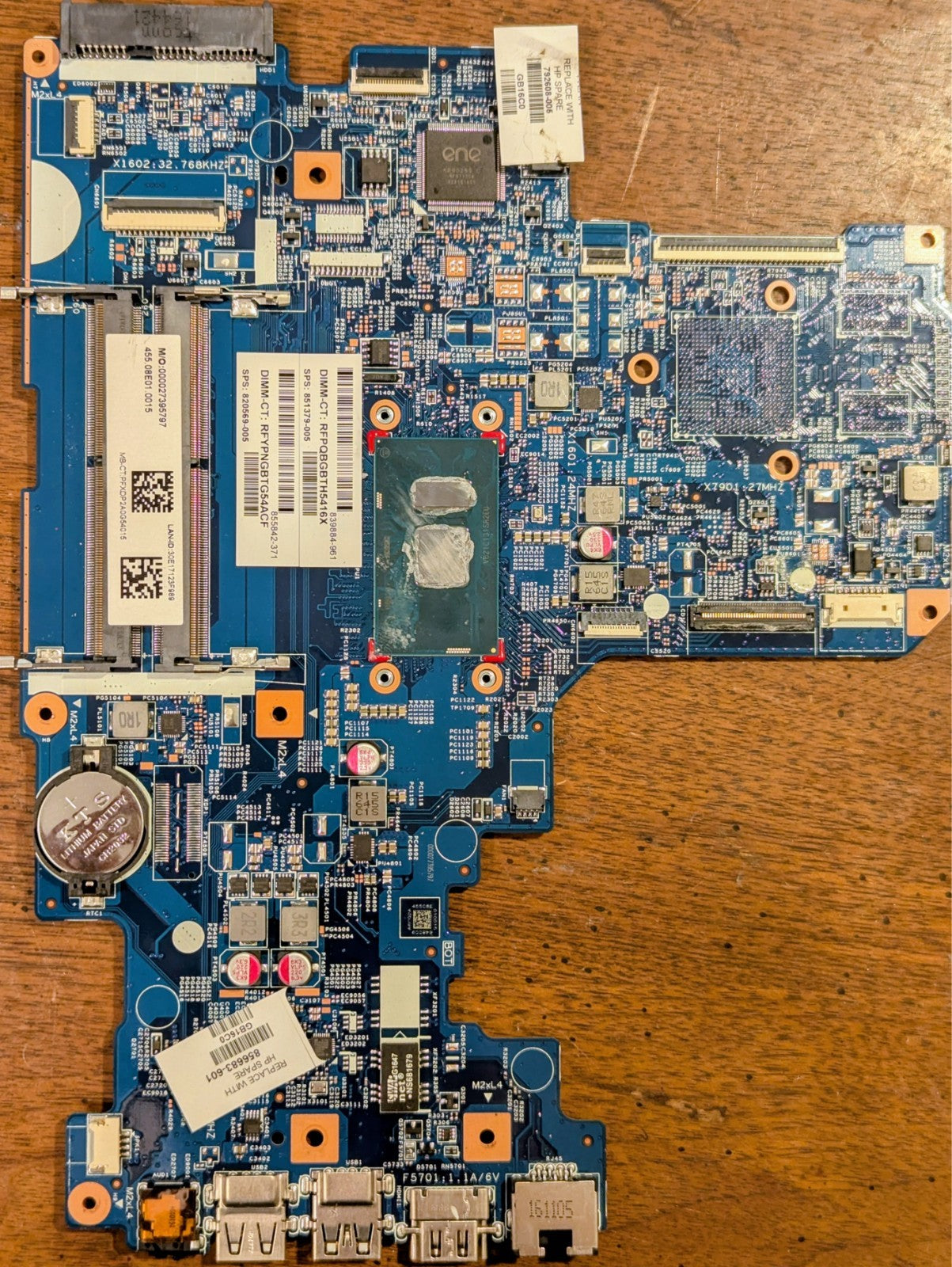 ORIGINAL!! HP 17-X001CY i3-6100U 2.3GHz MOTHERBOARD 856683-601 448.08E01.0021