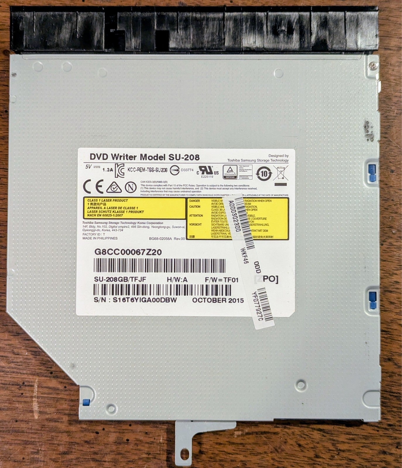 Toshiba Samsung SU-208 Multi 8X DVD RW DL Burner 24X CD-R Writer