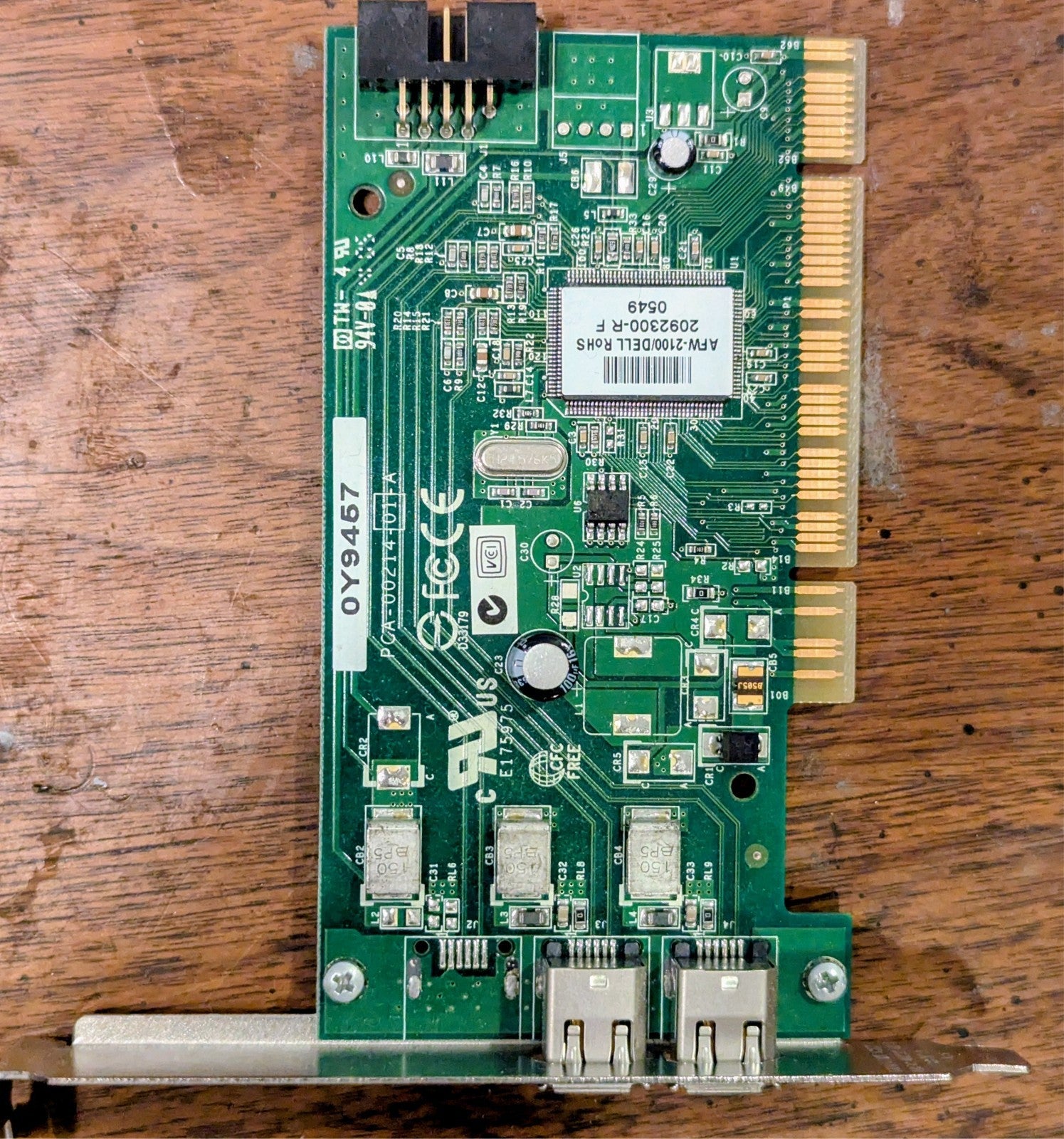 Dell CN-0F4582 Adaptec 2-Port Firewire Controller Card AFW-2100 2086507-00