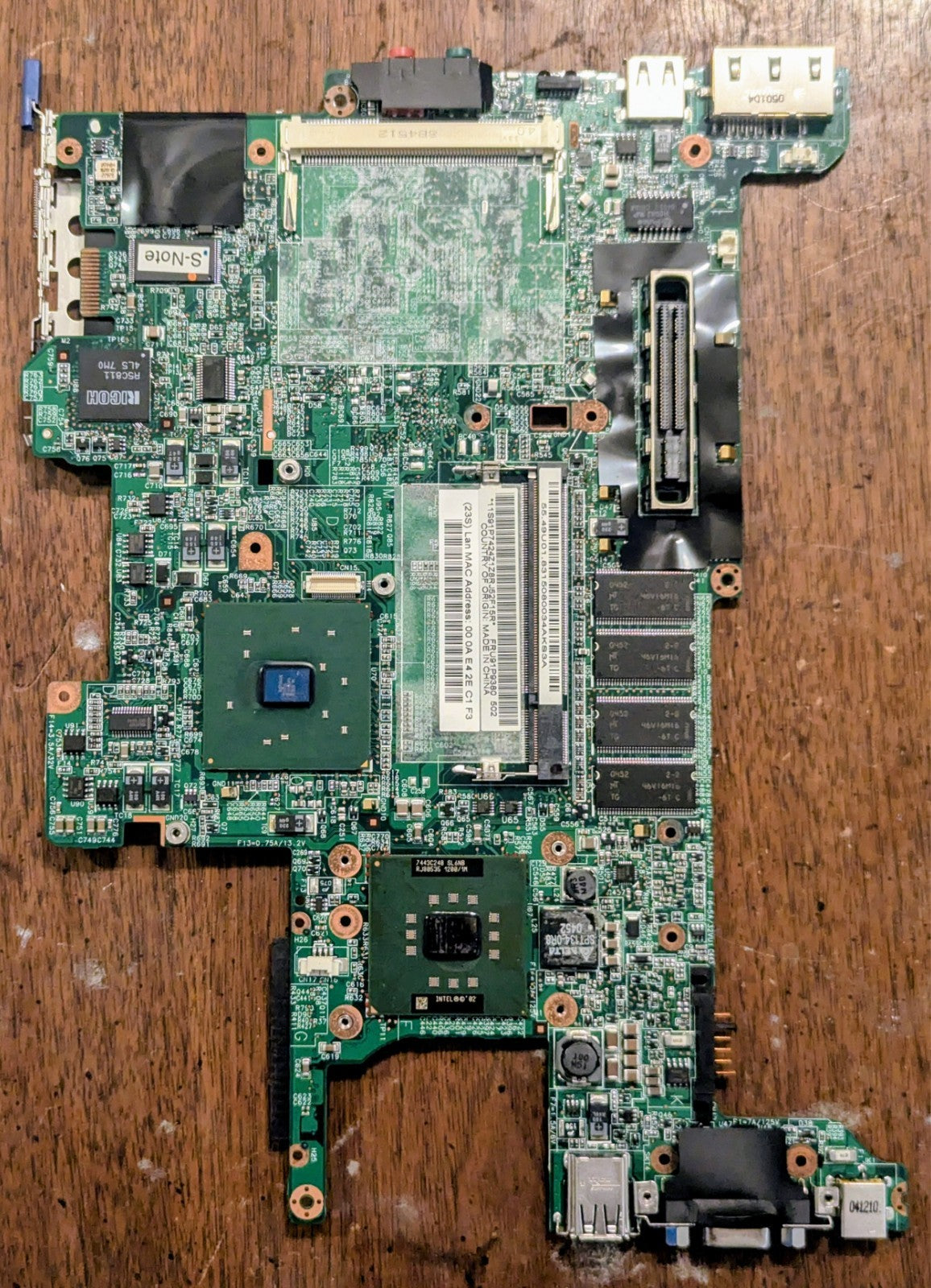 39T0364 - IBM ThinkPad X40 System Board /1.5Ghz/512Mb Doth