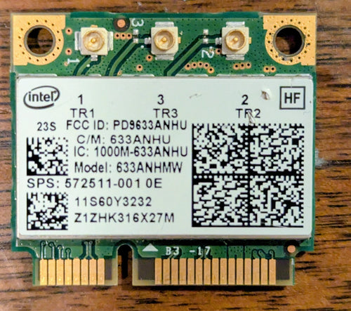 633an.hmwwb Intel Centrino Ultimate-n 6300 450Mbps 2.4GHz / 5GHz IEEE 802.11a/b/