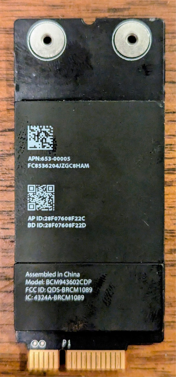 Airport Wireless Network Card,WiFi Bluetooth 4.2 Dual-Band Network Card BCM94360