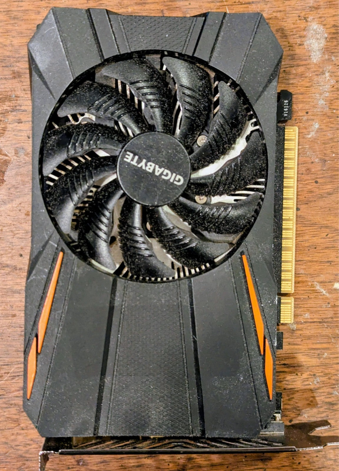Gigabyte GeForce GTX 1050 Ti graphics card.