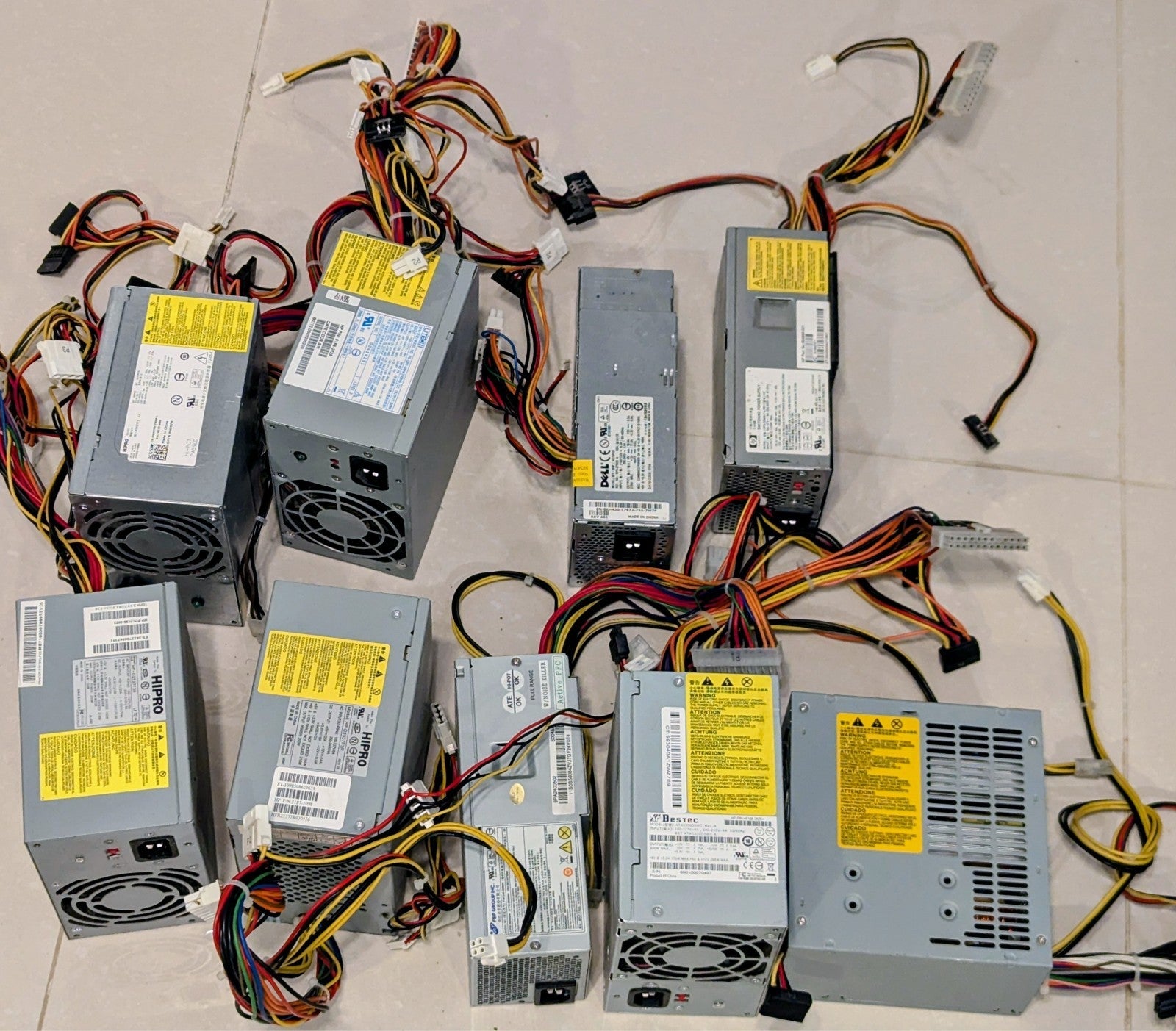 Lot of 9x power supply's for PC tested working.
