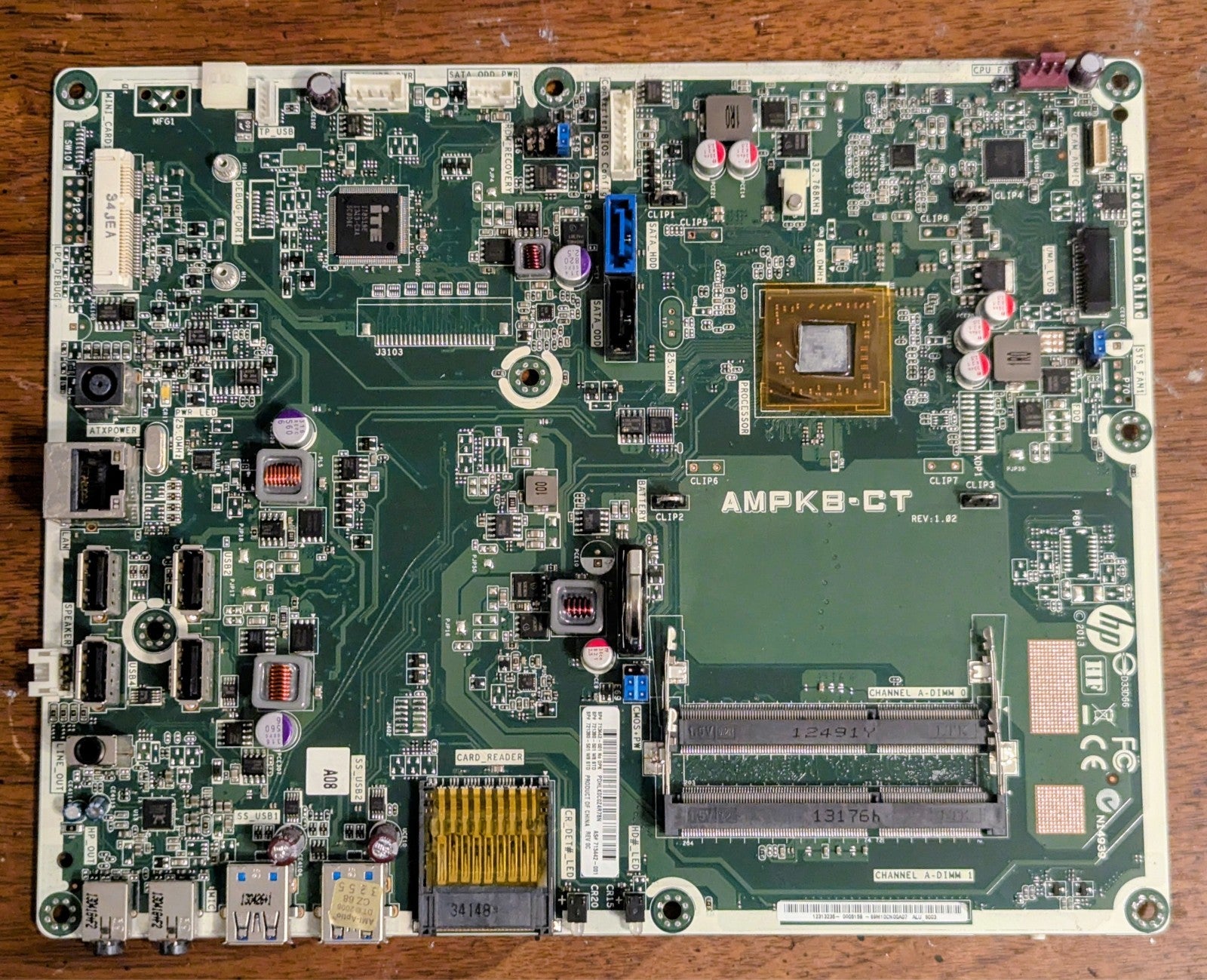 HP AMPKB-CT 713442-001 721380-501 721380-601 all-in-one motherboard tested