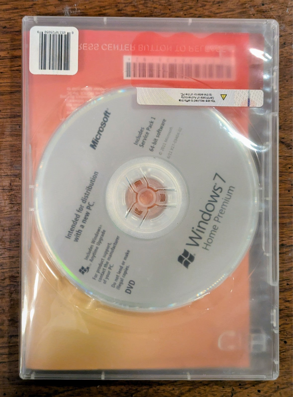 Microsoft Windows 7 Professional 64 bit x64 Full English DVD MS WIN=NEW SEALED=