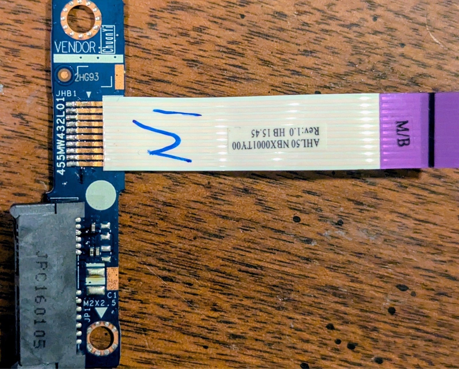 HP Pavilion 15.6" 15-BA Optical Drive DVD Connector Board w/Cable LS-C706P GLP*