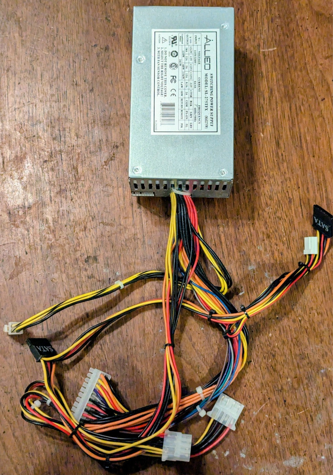 Apex SL-275TFX Slim Line 275W Chassis Power Supply P4 24PIN Psu