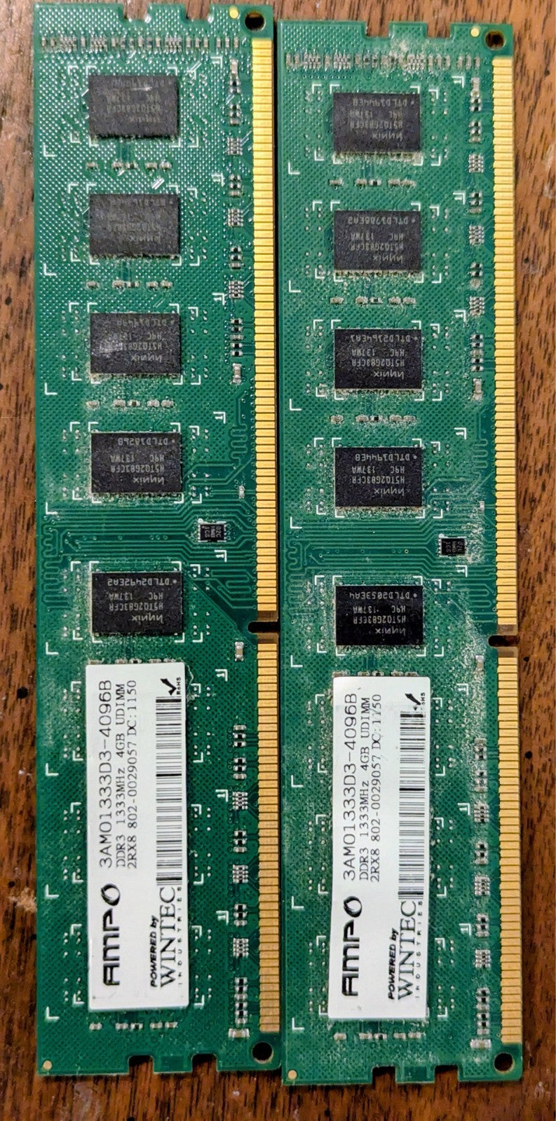 AMPO 4GB DDR3 UDIMM RAM module Lot of 2x